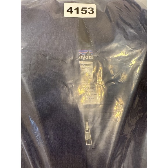 sweater lambswool Patagonia Mens large  blend BLUE PULLOVER   Knit 1/4 zip - Picture 9 of 9